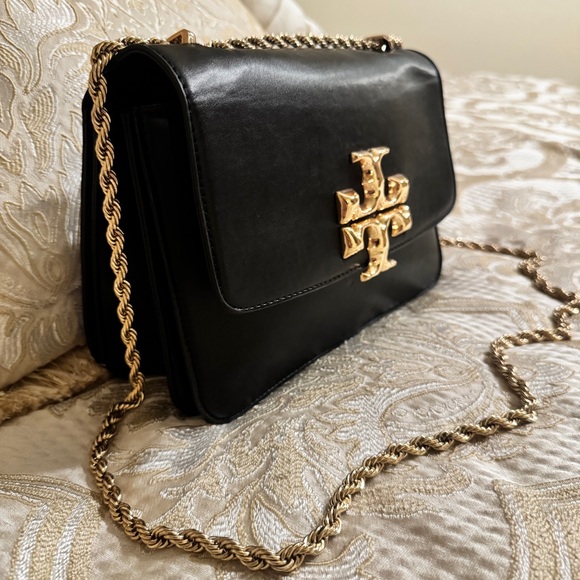 Tory Burch Handbags - Tory Burch Black Crossbody with Gold Accents